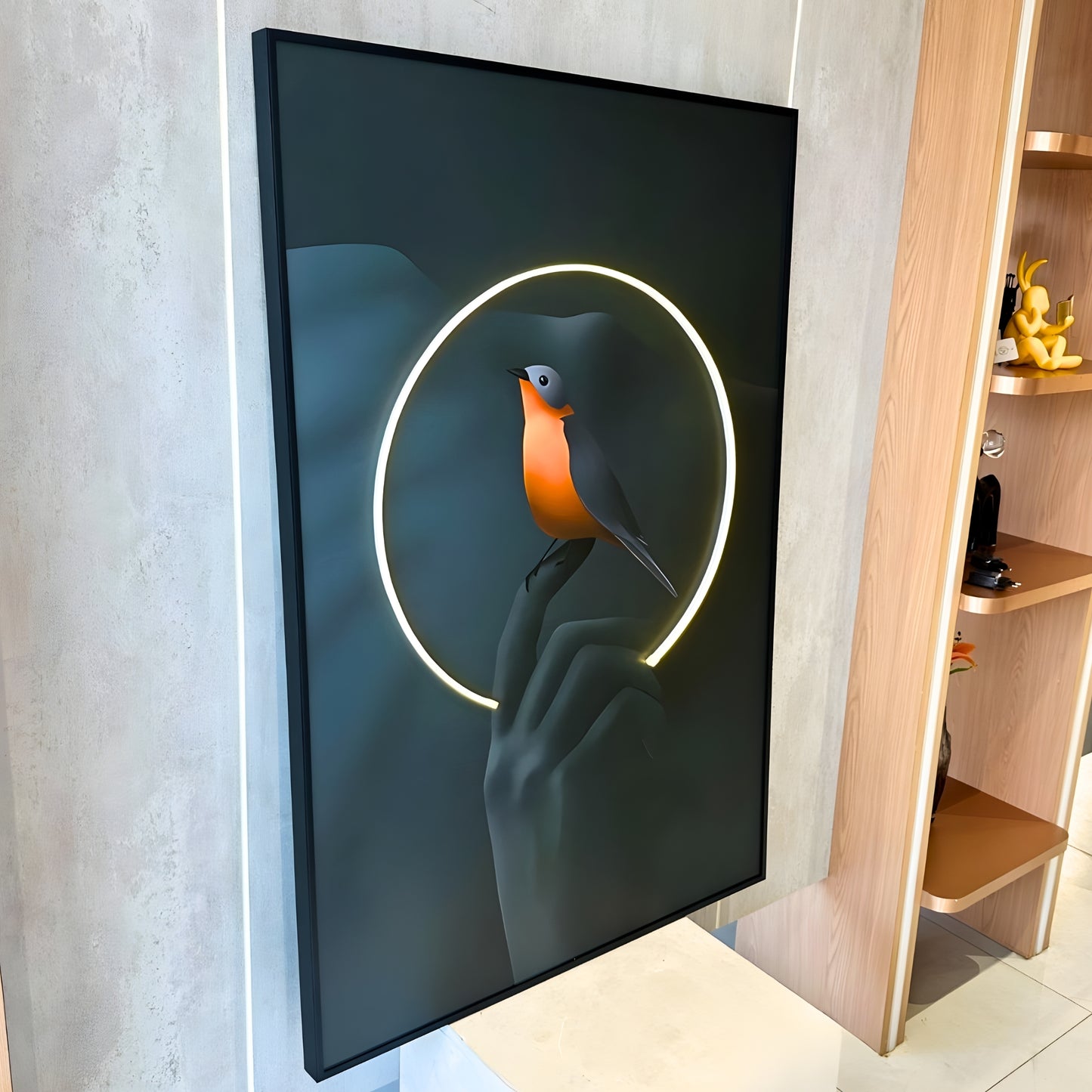 The Sacred Bond - Bird themed LED Wall Art ~ 4 ft x 3 ft