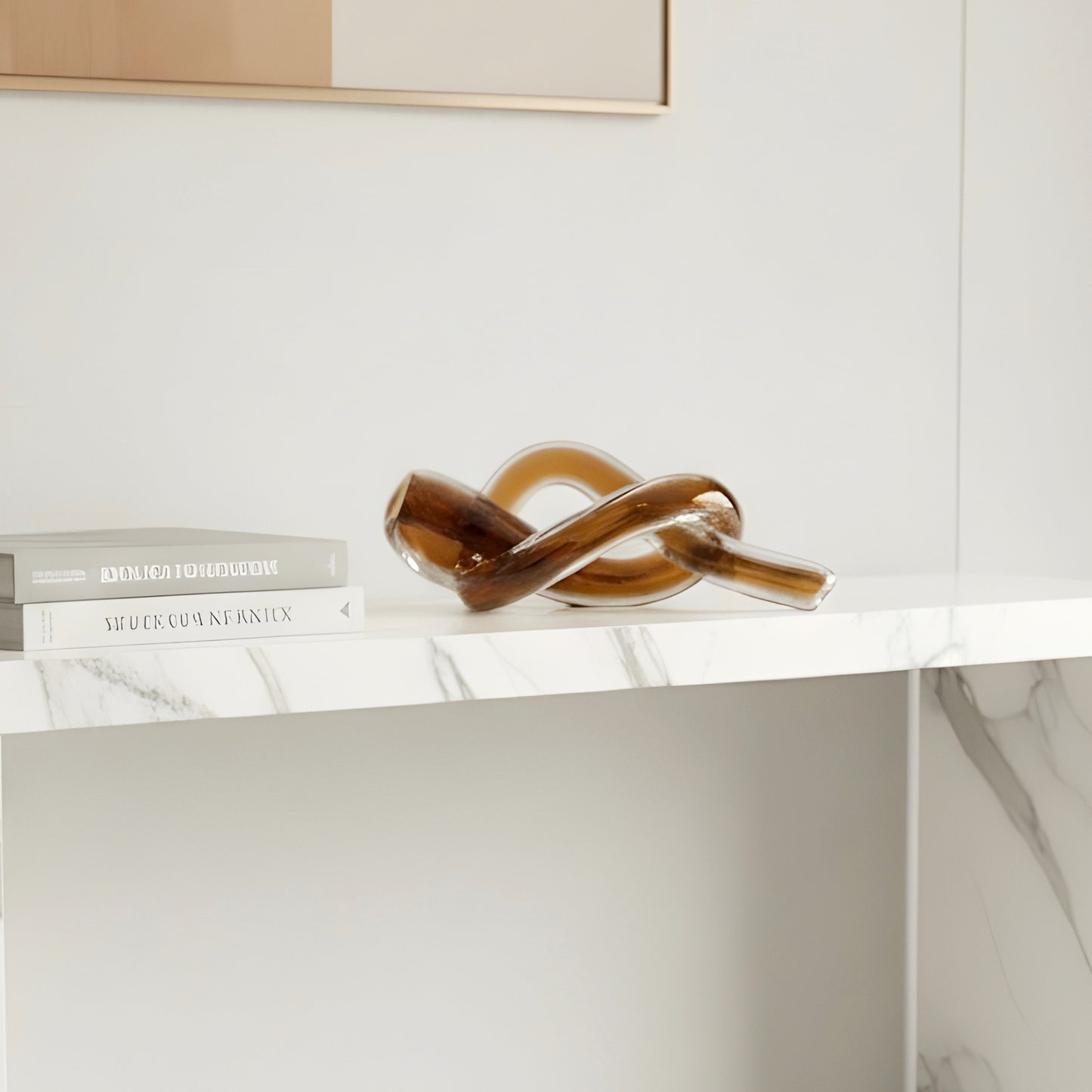 Infinity - Brown Glass Knot Showpiece