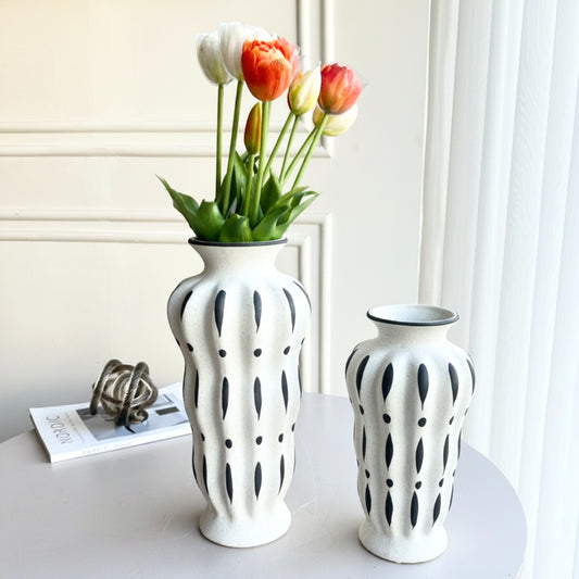 Vista - Black & White Ceramic Vases