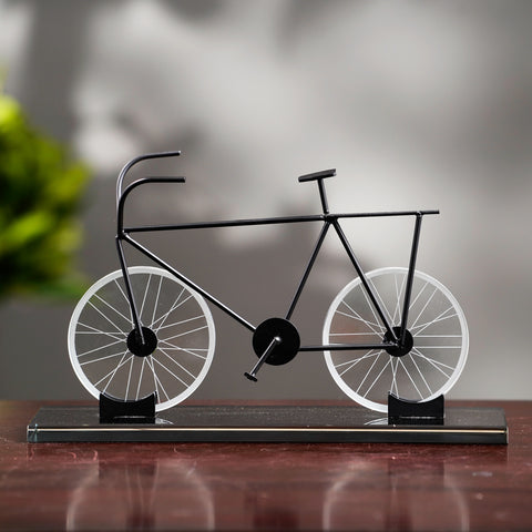 Crystal Elegance: Timeless Bicycle Sculpture