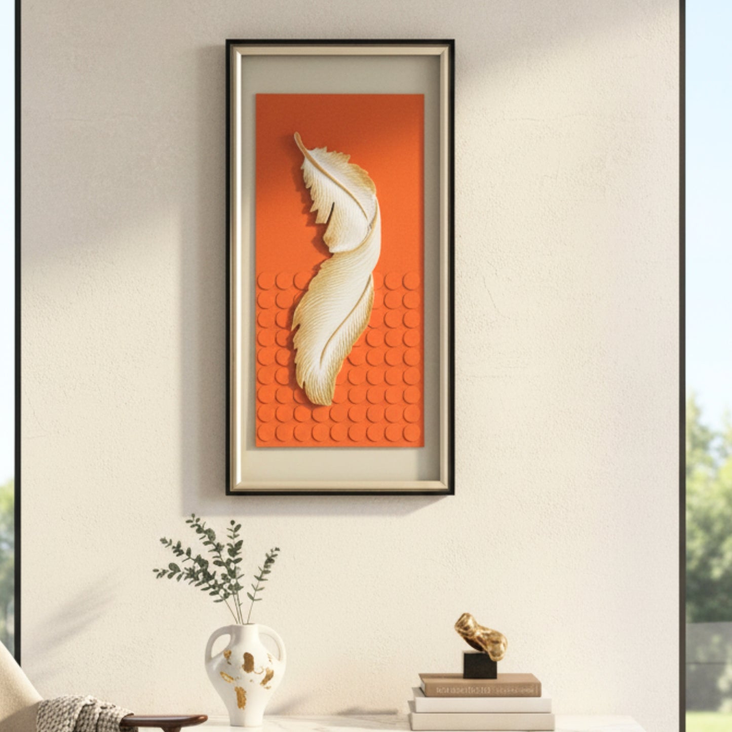 Arisé - Feather & Nature Inspired Premium Wall Art ~ 5.5 ft Tall