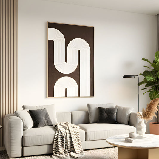 Interlace - Premium Textured Abstract Wall Art - Style 1 ~ 4 ft x 3 ft