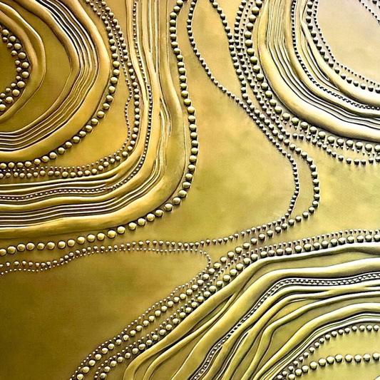 Trace - Premium UV Print Canvas Wall Art - Green ~ 4 ft x 3 ft