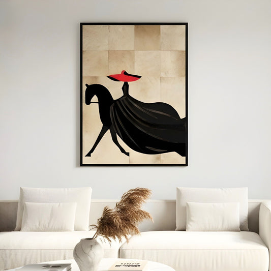 Diana - Bovine Leather Wall Art ~ 4.5 ft x 3 ft