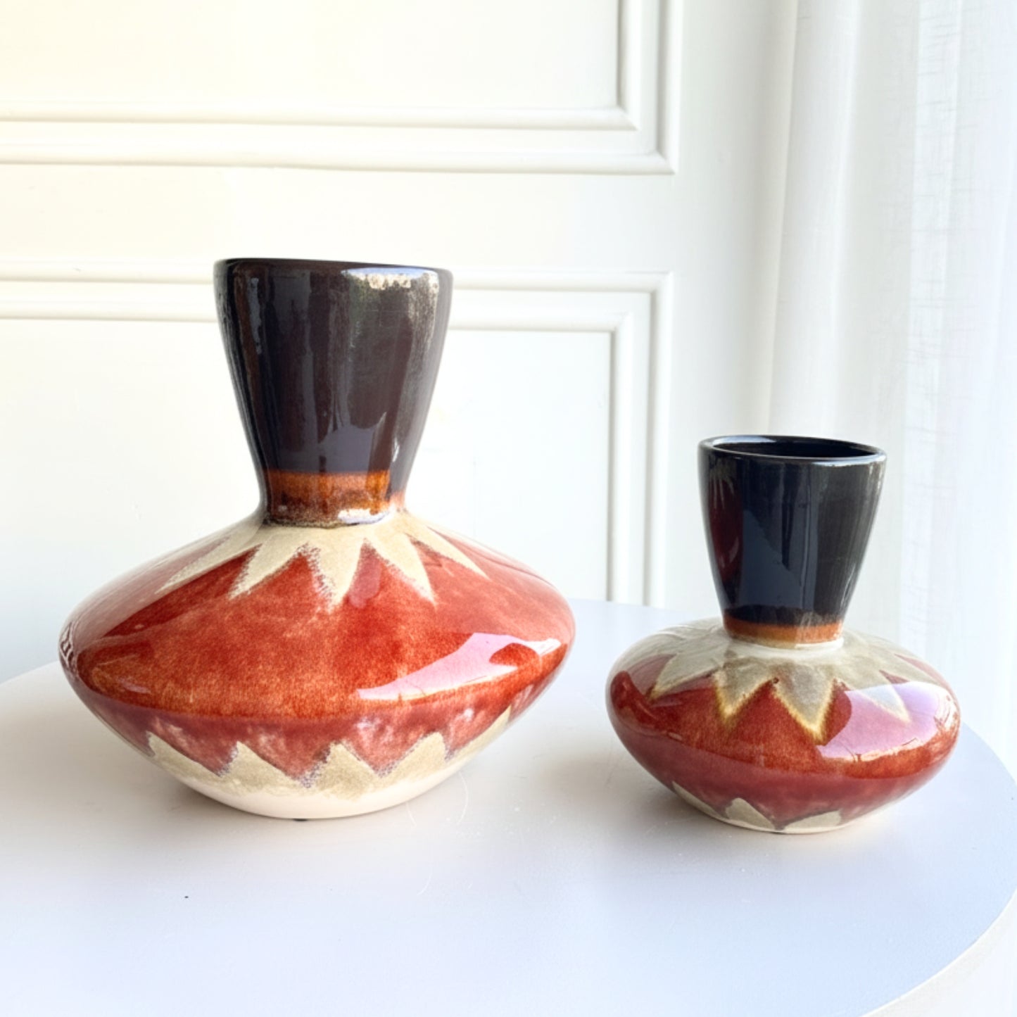 Sienna - Red & Black Ceramic Vases