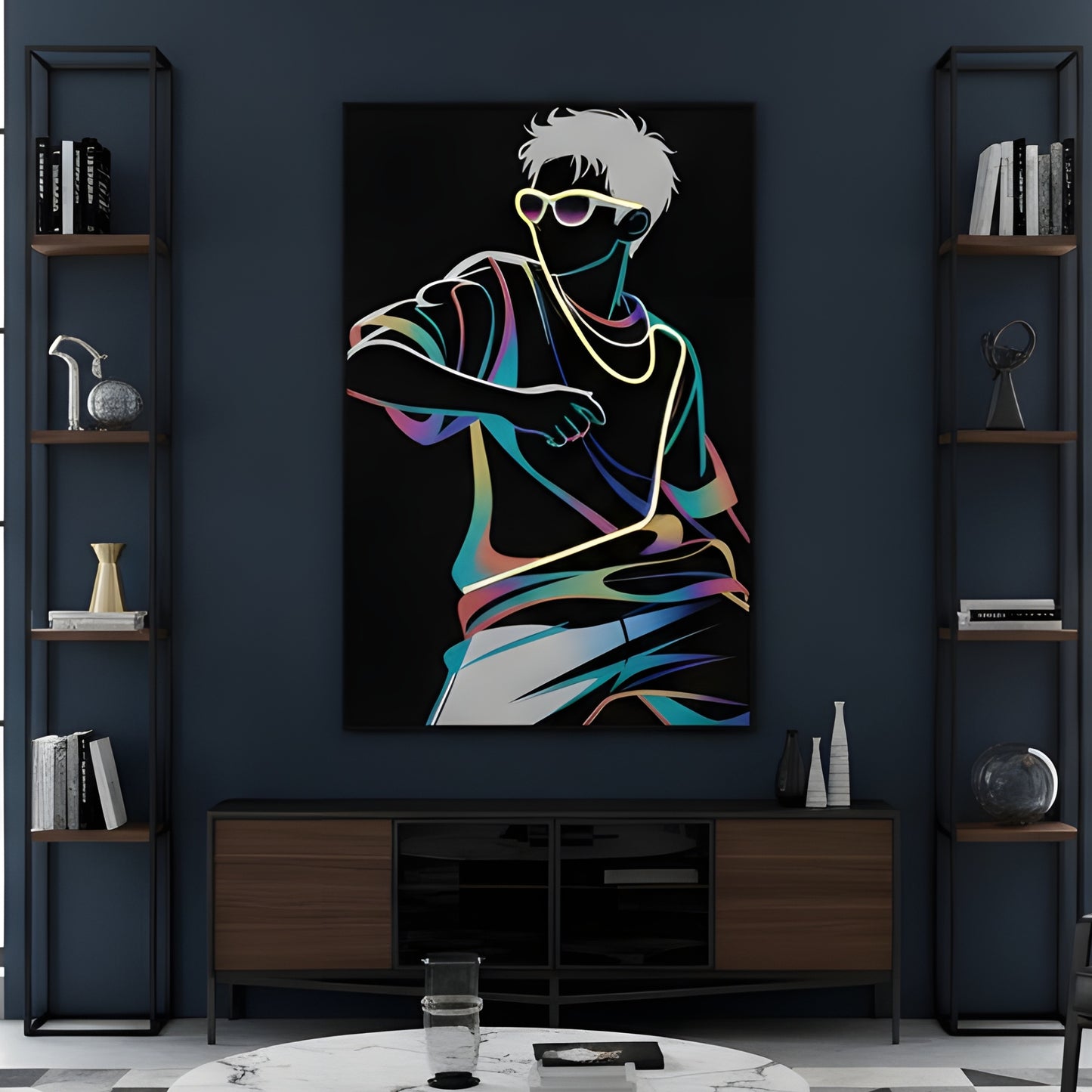 Freestyle - Human Themed LED Wall Art ~ 4 ft x 3 ft