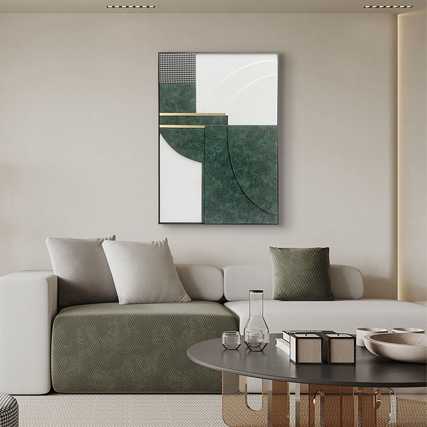 Premium Wall Art Opulent Noir Fusion - Leather & Metal Premium 3D Wall Art ~ 3.5 ft x 2.5 ft