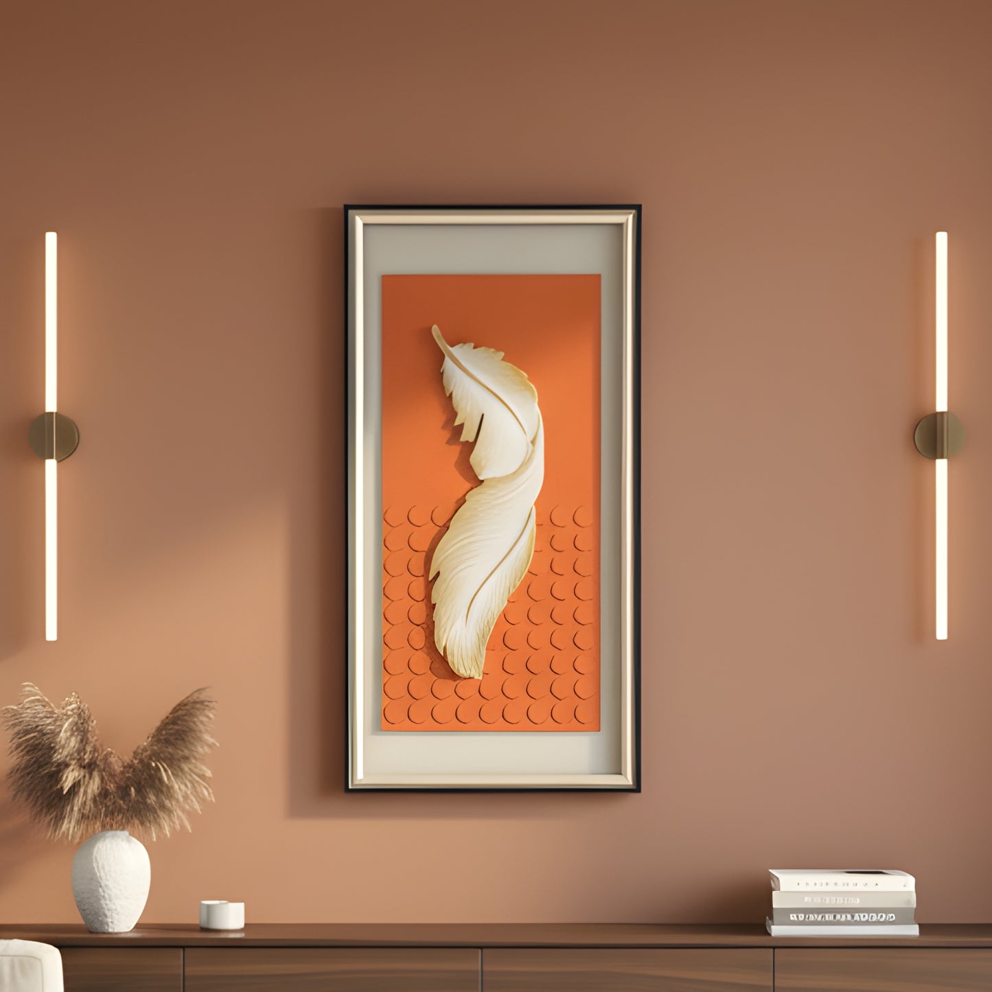 Arisé - Feather & Nature Inspired Premium Wall Art ~ 5.5 ft Tall