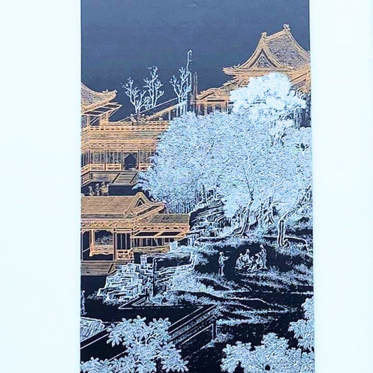 Tales of the Noble Court - Leather & Silk Textured Premium Wall Art (Set of 4) ~ 5.5 Ft Long