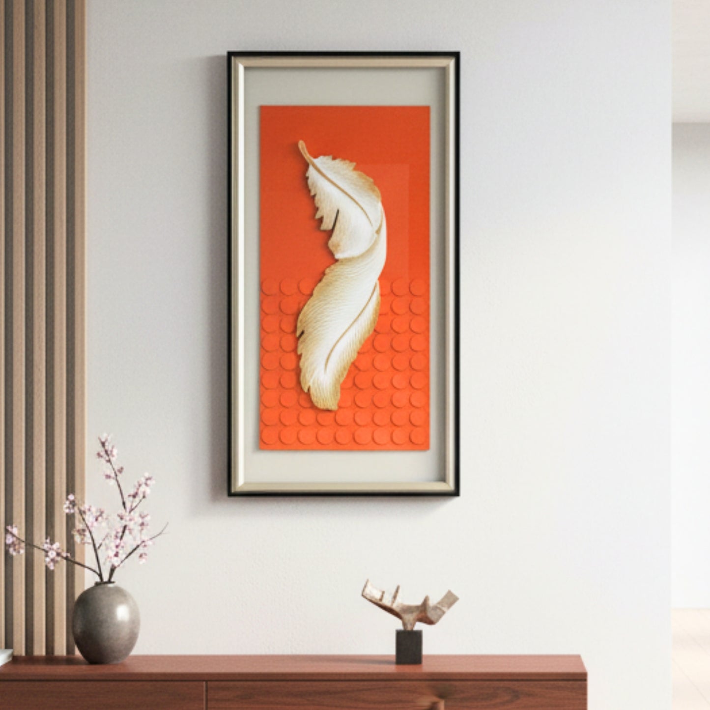 Arisé - Feather & Nature Inspired Premium Wall Art ~ 5.5 ft Tall