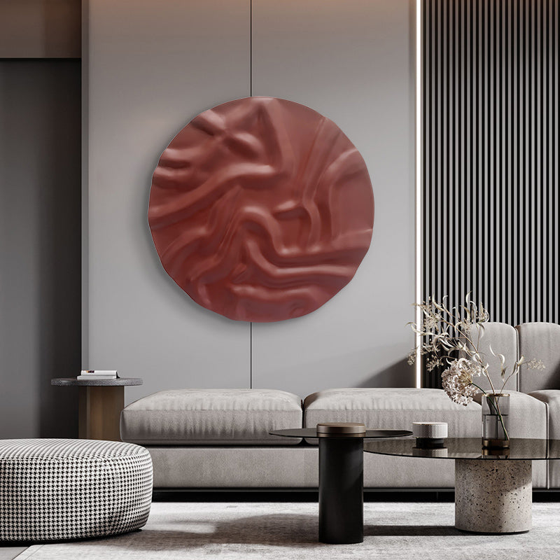 Premium Wall Art The Flow - Premium Wooden Wall Art ~ 3 feet Dia - Red