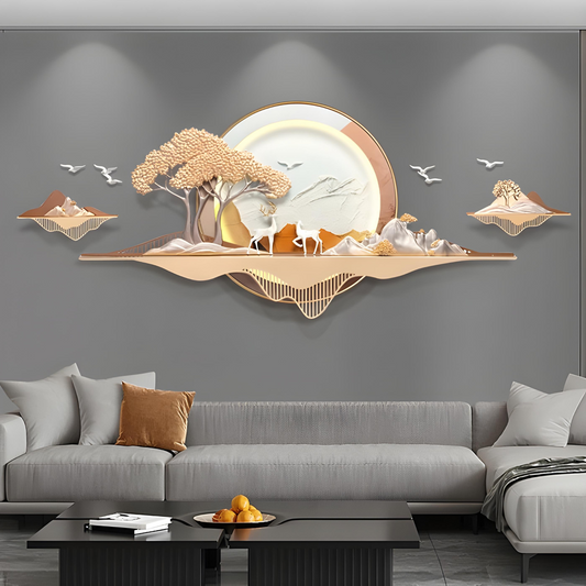 Whispers of the Meadow - Nature Themed Premium 3D Wall Art - Style 1 ~ 7 Feet Long