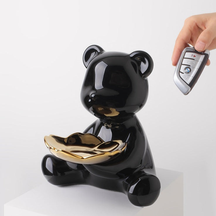 Joviality of a Playful Soul Table Showpiece & Tray - Black & Gold