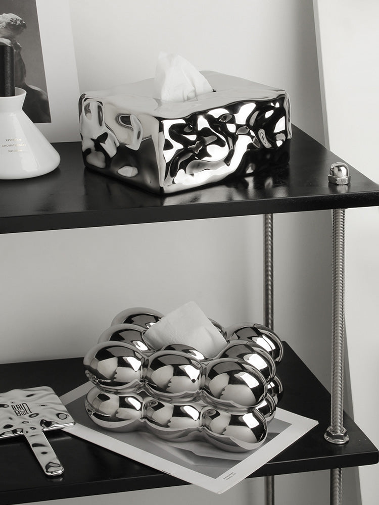 Tissue Box Bubbly Twist Ceramic Tissue Box