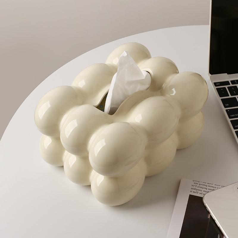 Tissue Box Bubbly Twist Ceramic Tissue Box