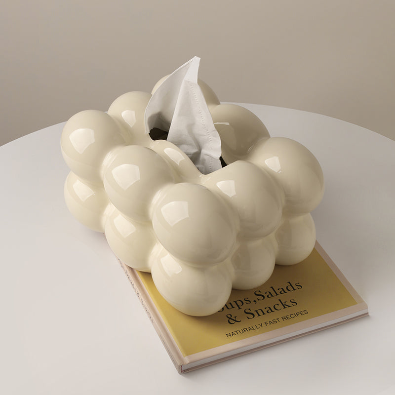 Tissue Box Bubbly Twist Ceramic Tissue Box