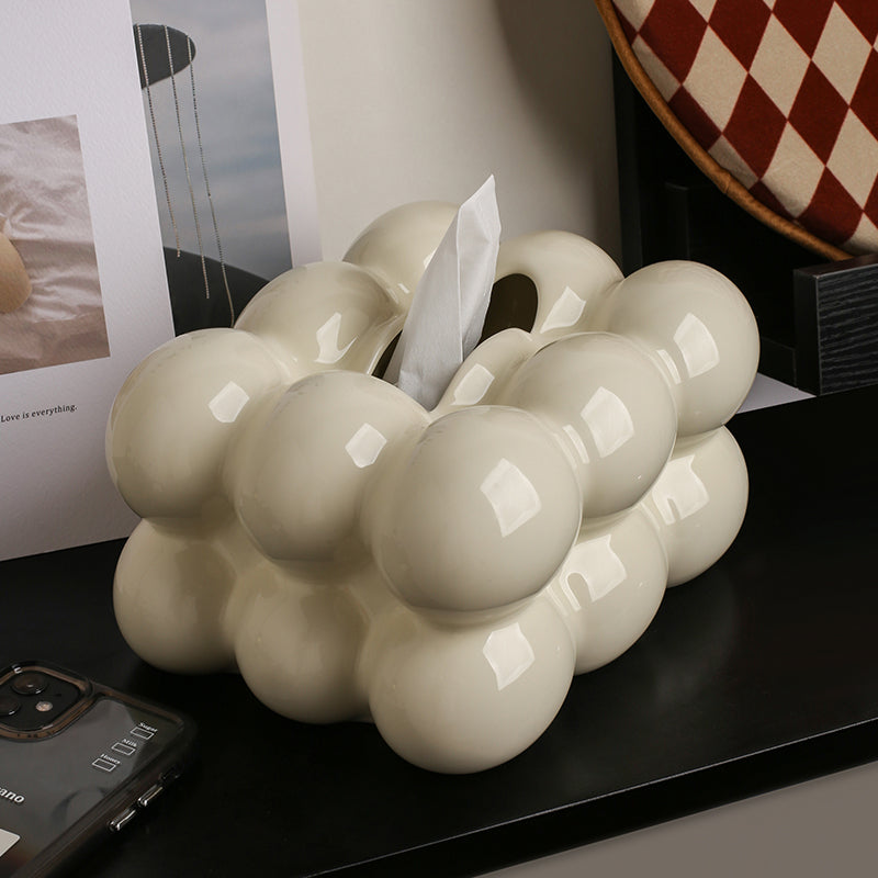 Tissue Box Bubbly Twist Ceramic Tissue Box