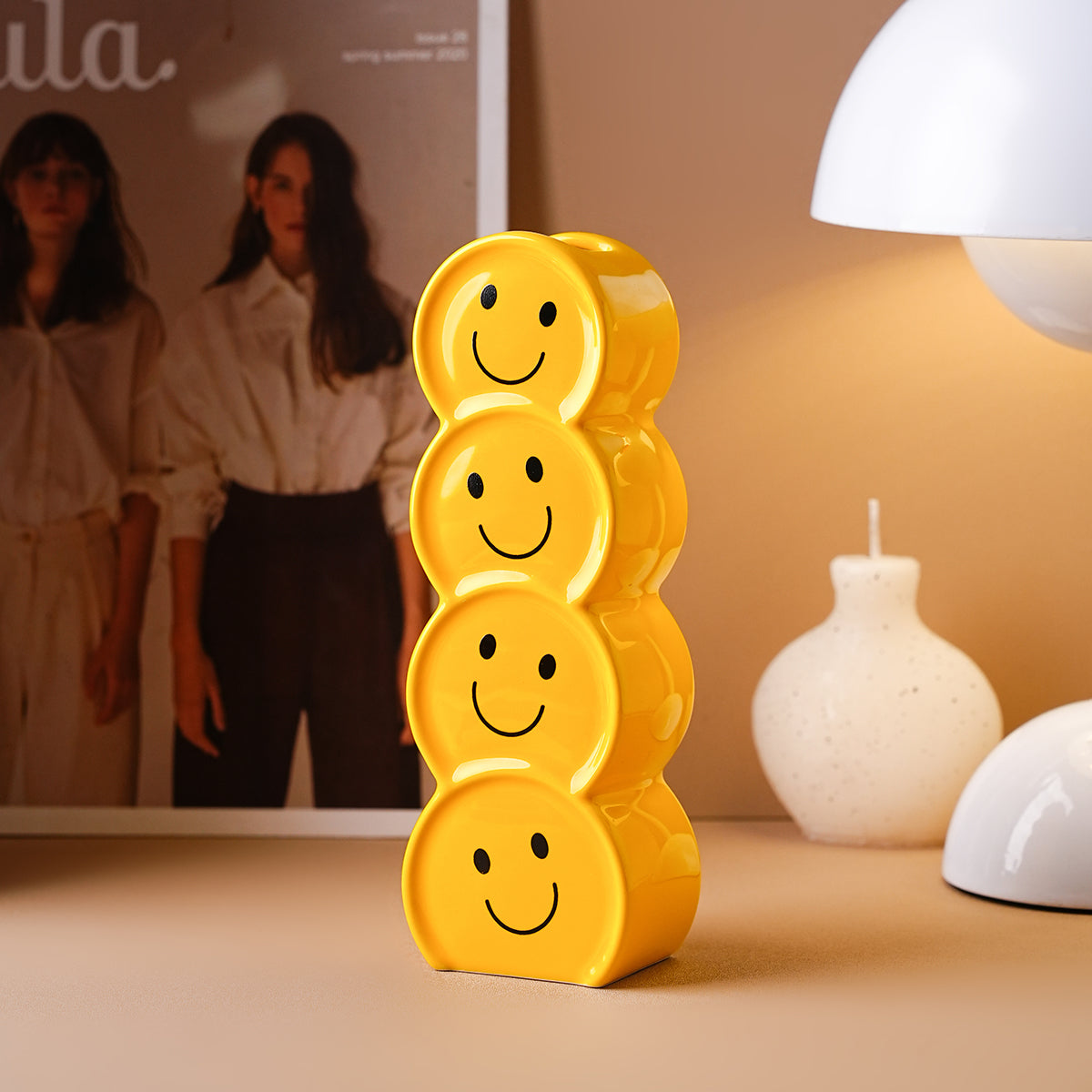 Table Vase Jolly Jumble Smiley Shaped Table Vase