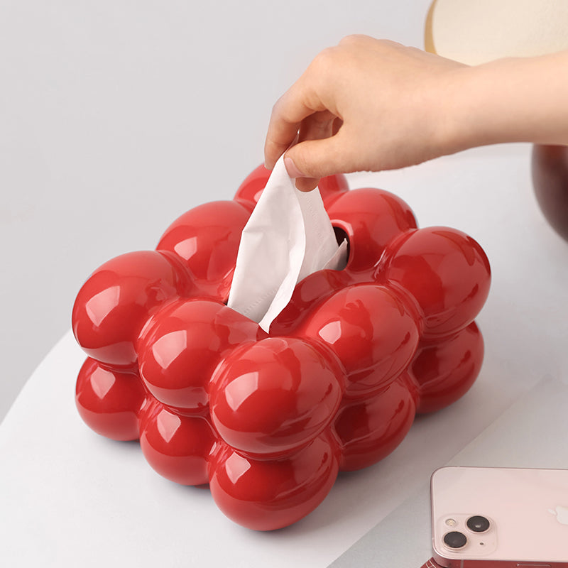 Tissue Box Bubbly Twist Ceramic Tissue Box