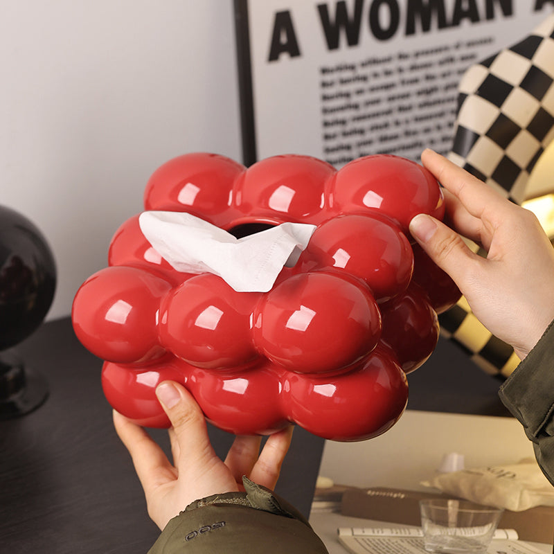 Tissue Box Bubbly Twist Ceramic Tissue Box