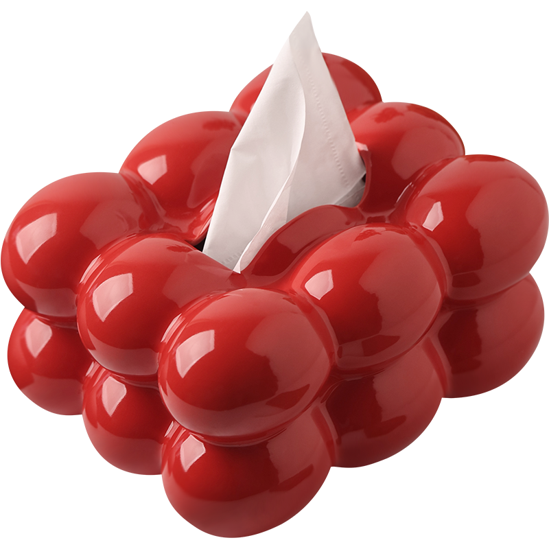 Tissue Box Bubbly Twist Ceramic Tissue Box