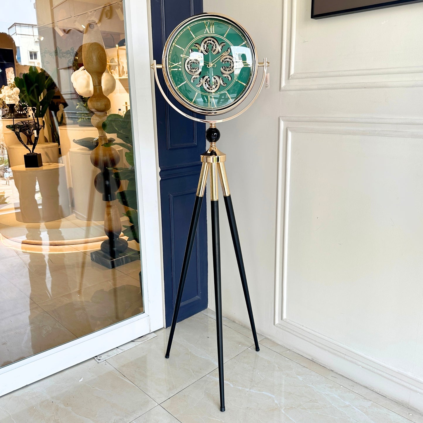 Greenwich - Designer Floor Clock with Moving Gears Mechanism ~ 5 ft Tall