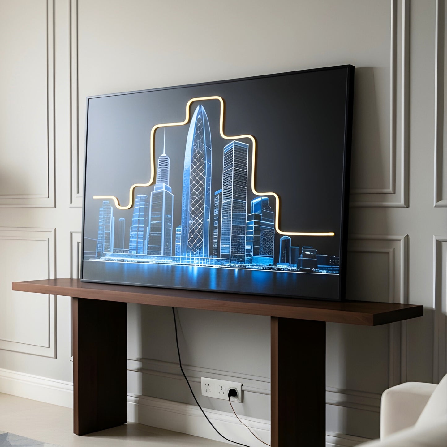Skyline - London Cityscape inspired LED Wall Art ~ 4 ft x 3 ft