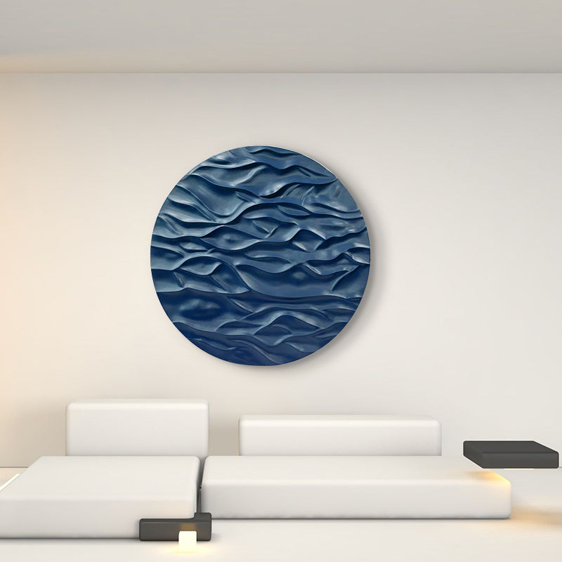 Premium Wall Art The Flow - Premium Wooden Wall Art ~ 3 feet Dia - Blue