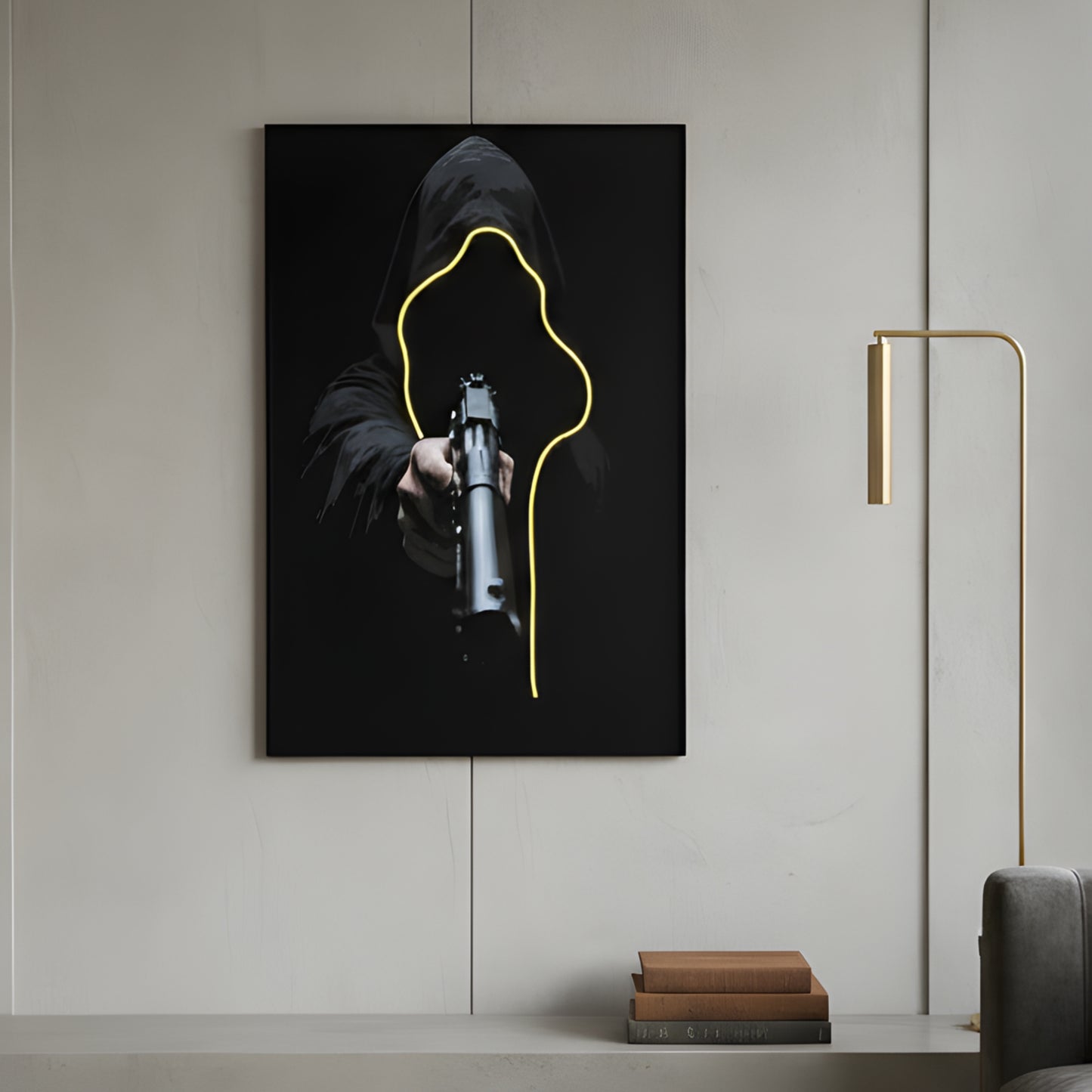 Outlaw - LED Canvas Wall Art ~ 3 ft x 4 ft