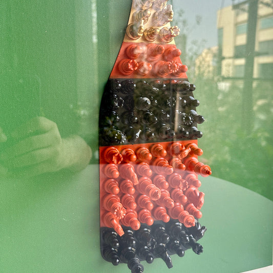 Cuvée – Champagne Themed Mixed Media Art with Acrylic Frame ~ 2 ft x 1.5 ft