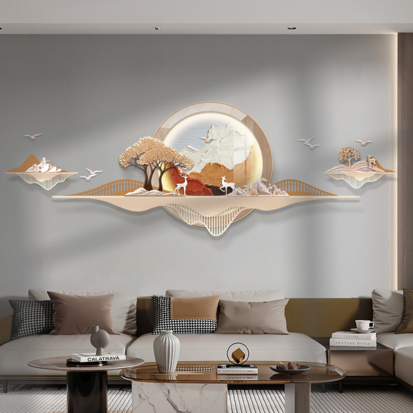 Whispers of the Meadow - Nature Themed Premium 3D Wall Art - Style 1 ~ 7 Feet Long
