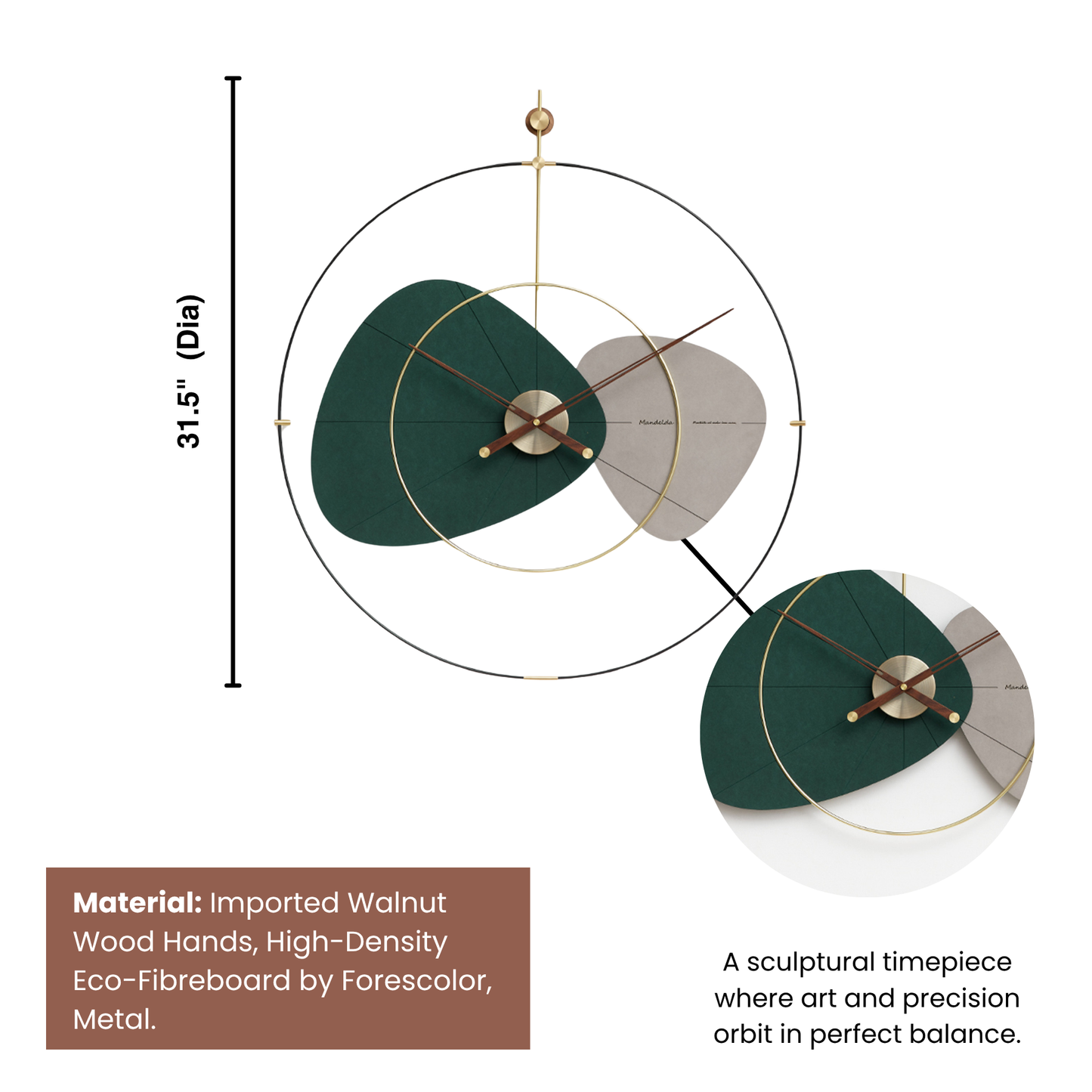 An Allegory of Calm Luxe Wall Clock Style 2