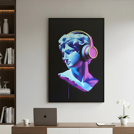 Rhythm - Music Themed David LED Wall Art ~ 3 ft x 4 ft