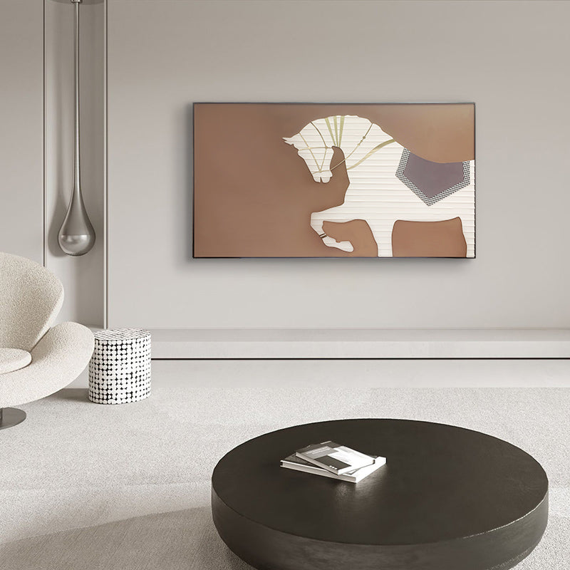 Premium Wall Art Riding the Wind - Leather Textured Large 3D Horse Wall Art - Style 1 ~ 6 ft long