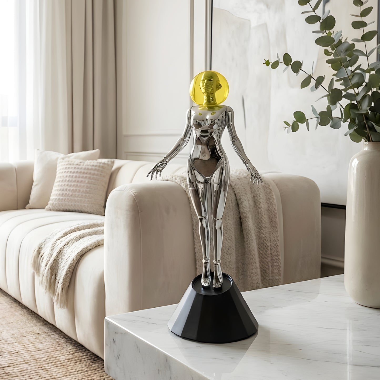 The Awakened - Futuristic Human Figurine ~ 2 ft Tall