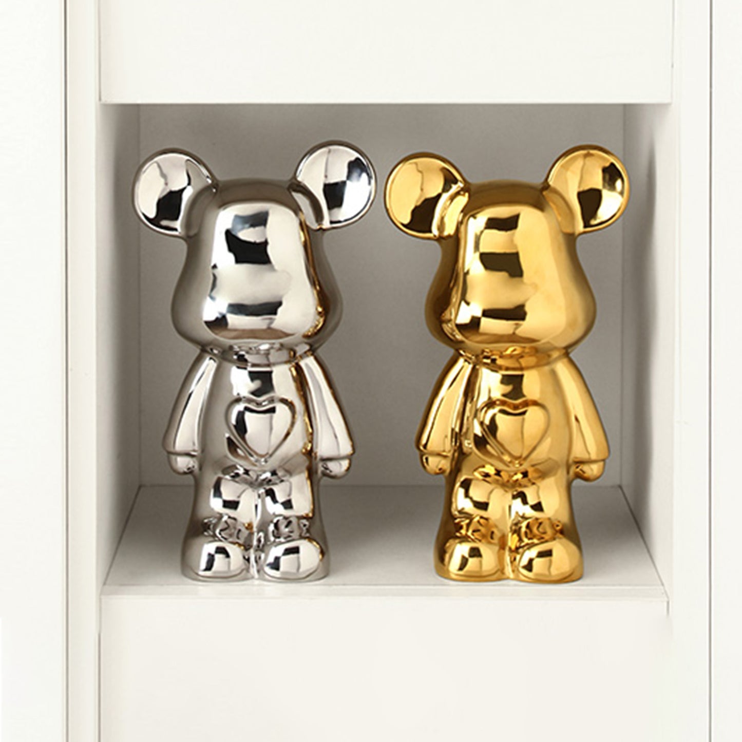 Joviality of a Playful Soul - Ceramic Bear Table Showpiece - Gold