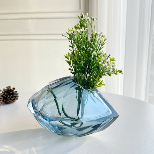 Prism - Blue Glass Vase