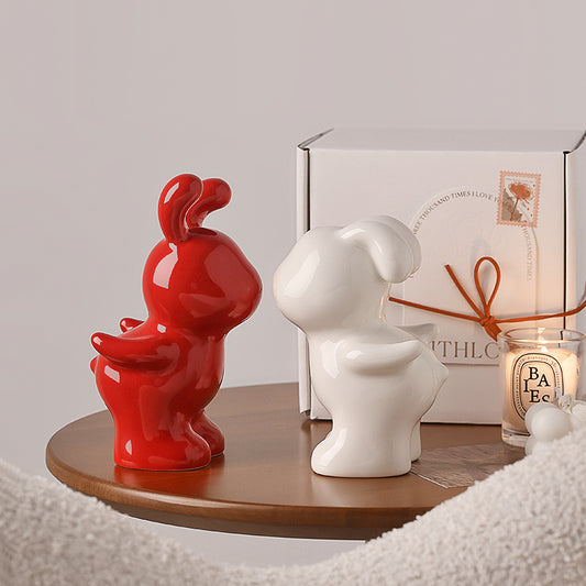 Showpiece Snuggle Buns - Ceramic Table Showpiece