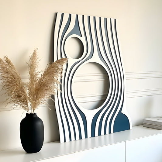Flowline - Modern Abstract Layered Wood Wall Art ~ 2.5 ft x 3 ft