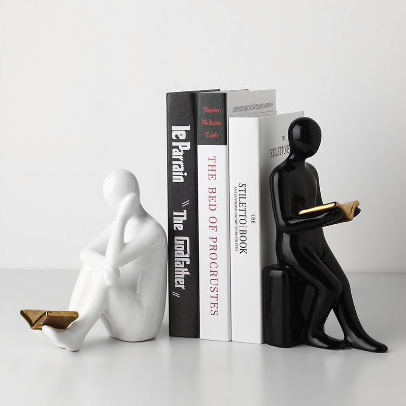 Bookend The Pages of Possibility Table Showpiece & Bookend - Black & White (Set of 2)