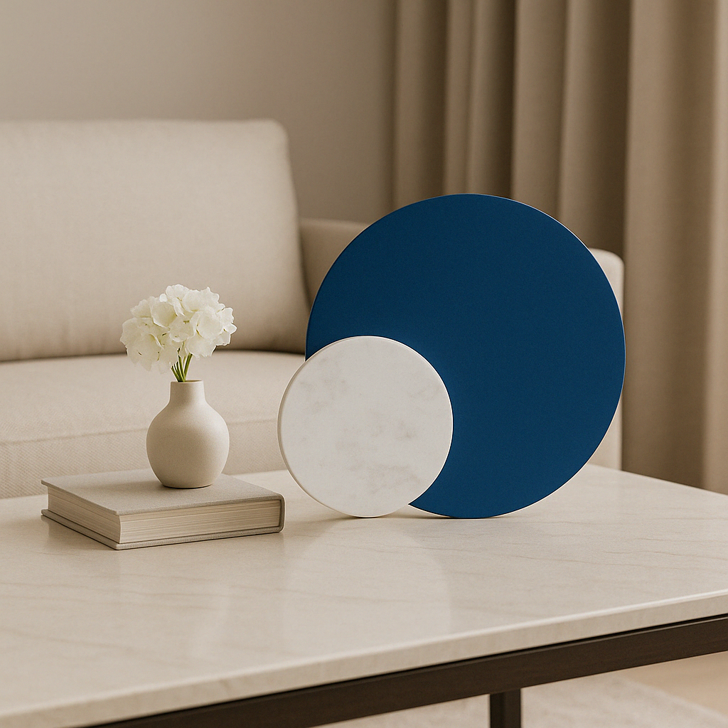 Dream in Abstract - Marble & Metal Table Showpiece