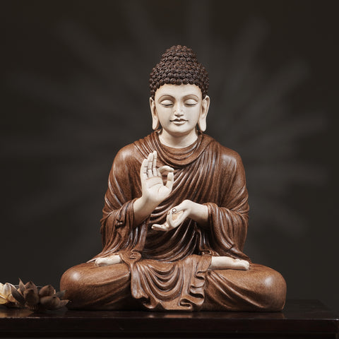 Serene Blessing - Hand Painted Buddha Statue - Style 4 - 1.6 Feet