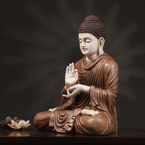 Serene Blessing - Hand Painted Buddha Statue - Style 4 - 1.6 Feet