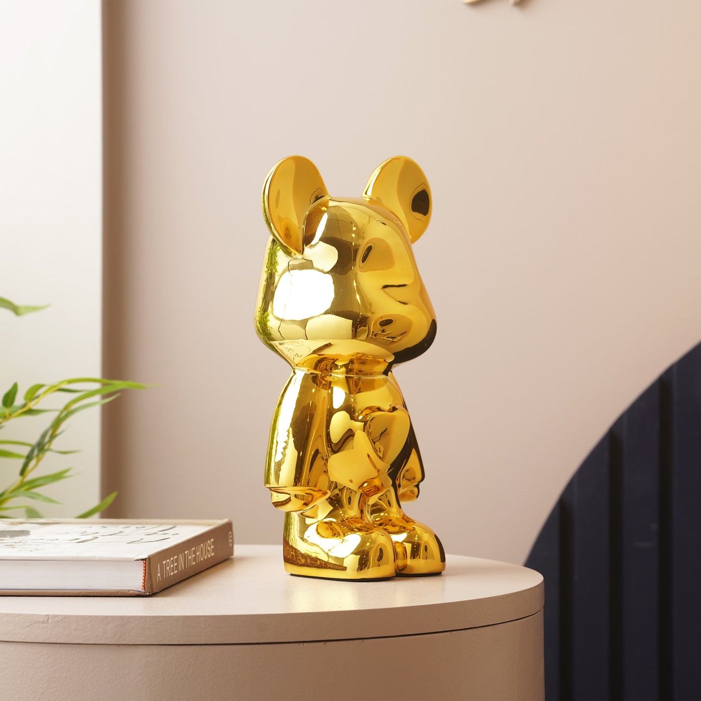 Joviality of a Playful Soul - Ceramic Bear Table Showpiece - Gold