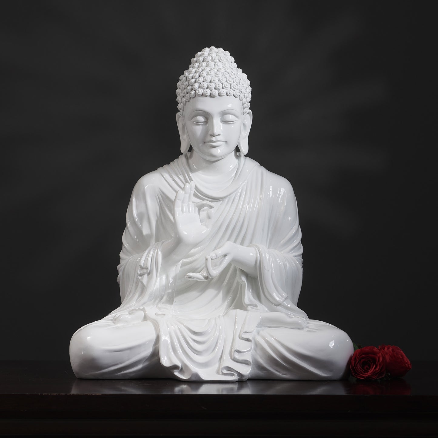 Spiritual Statues Serene Blessing Buddha Statue - 1.6 feet - White