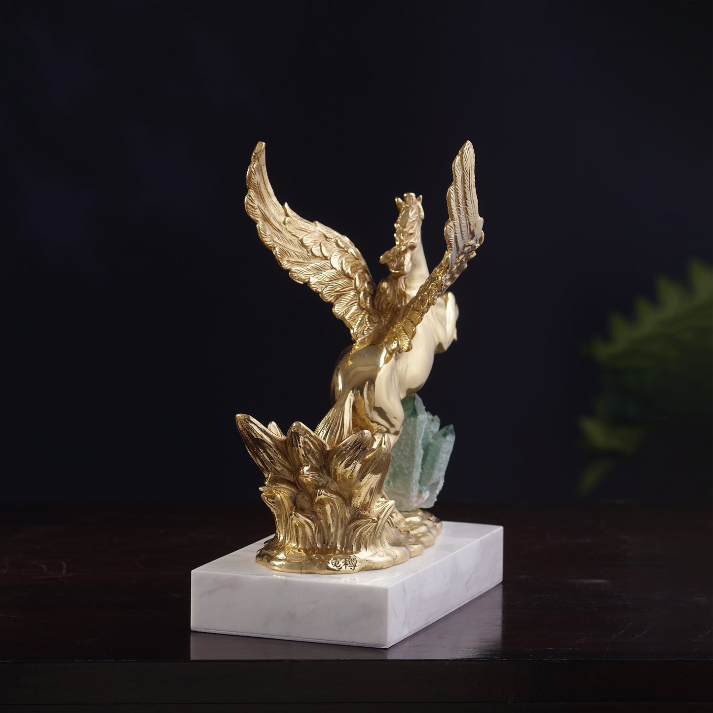 Wine Bottle Holder The Sunshine Stallion - Marble & Copper Horse Table Showpiece & Wine Bottle Holder