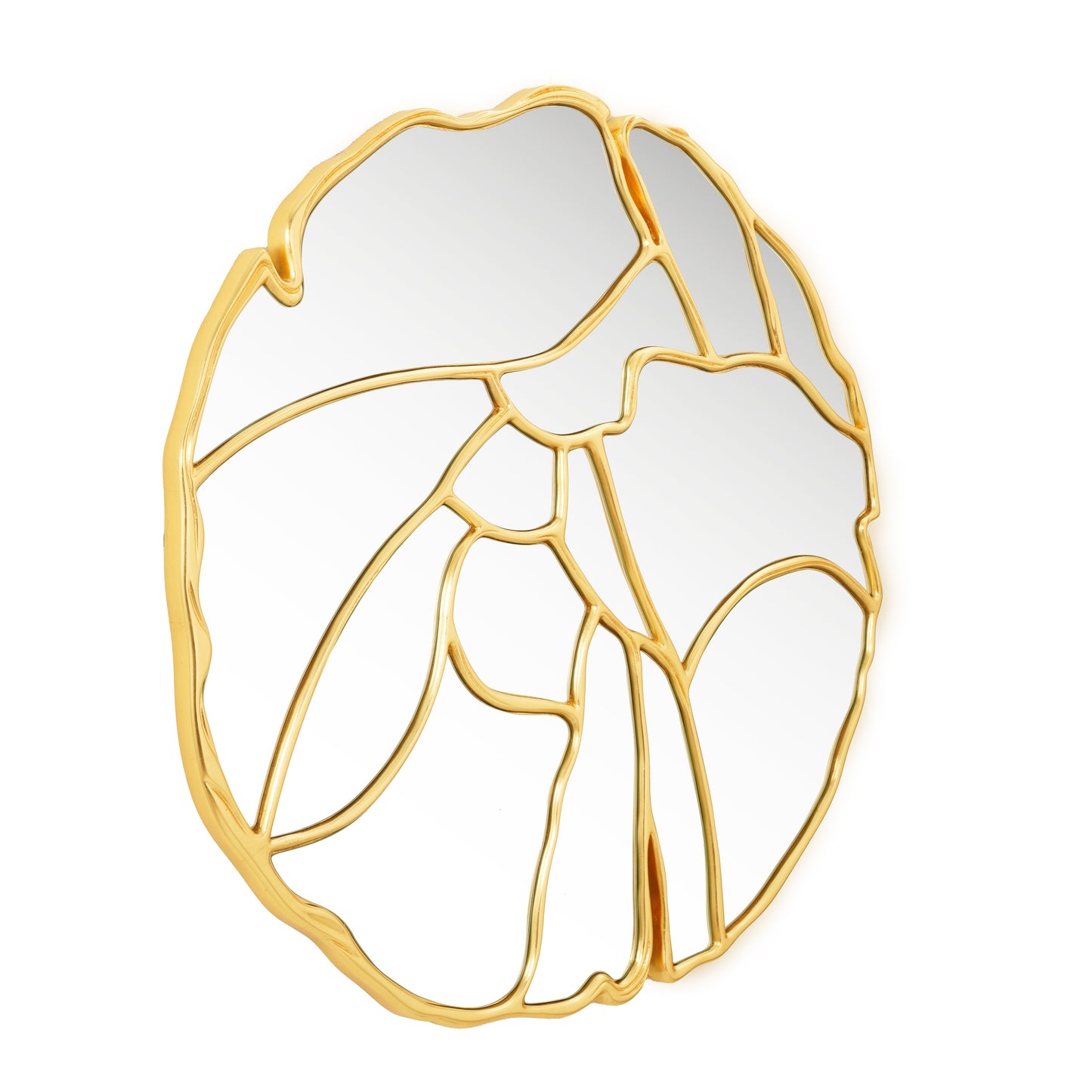 Wall Mirror The Labyrinth - Gold Finish Luxury Wall Mirror ~ 3.3 Feet Dia