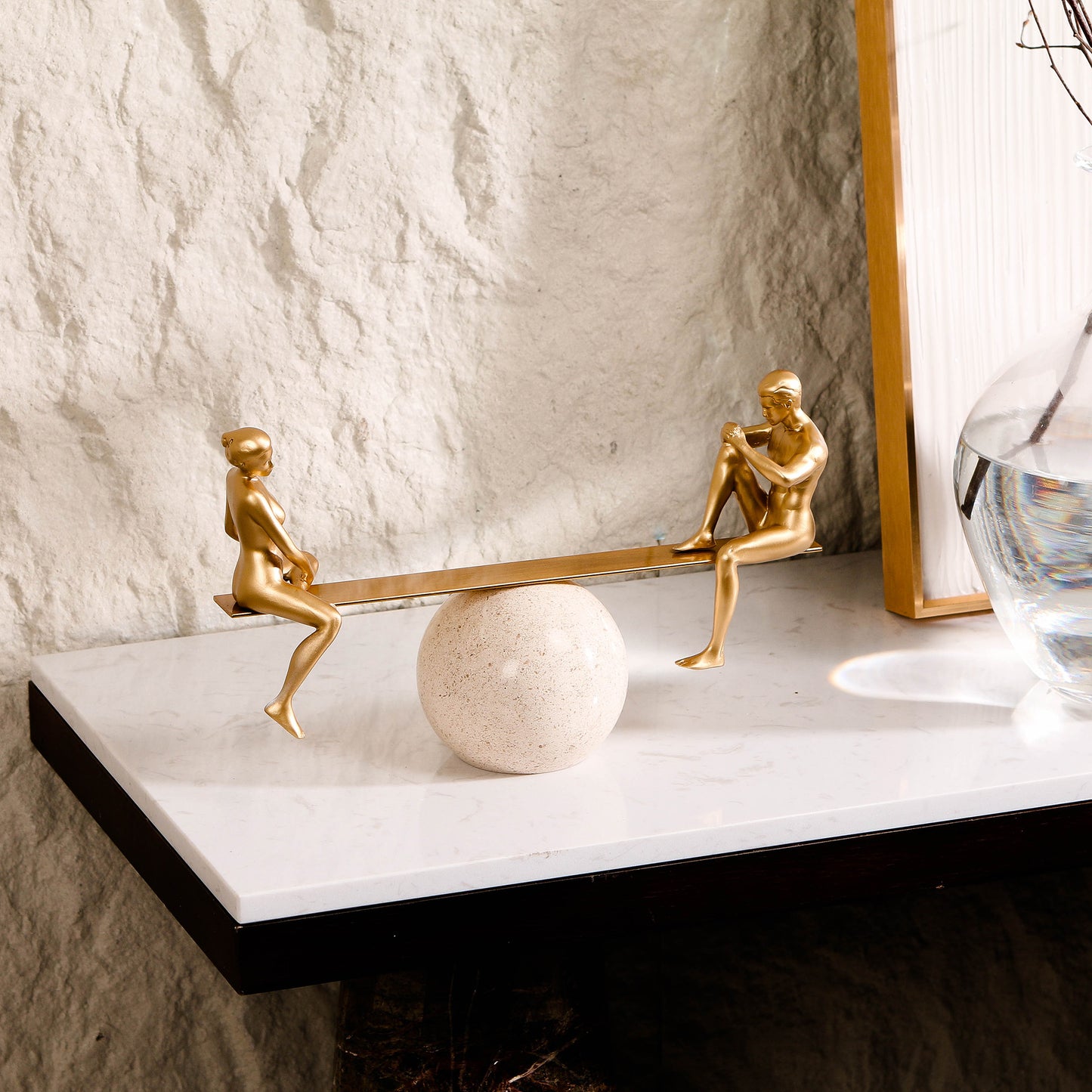 Tango - Metal & Marble Couple Figurine