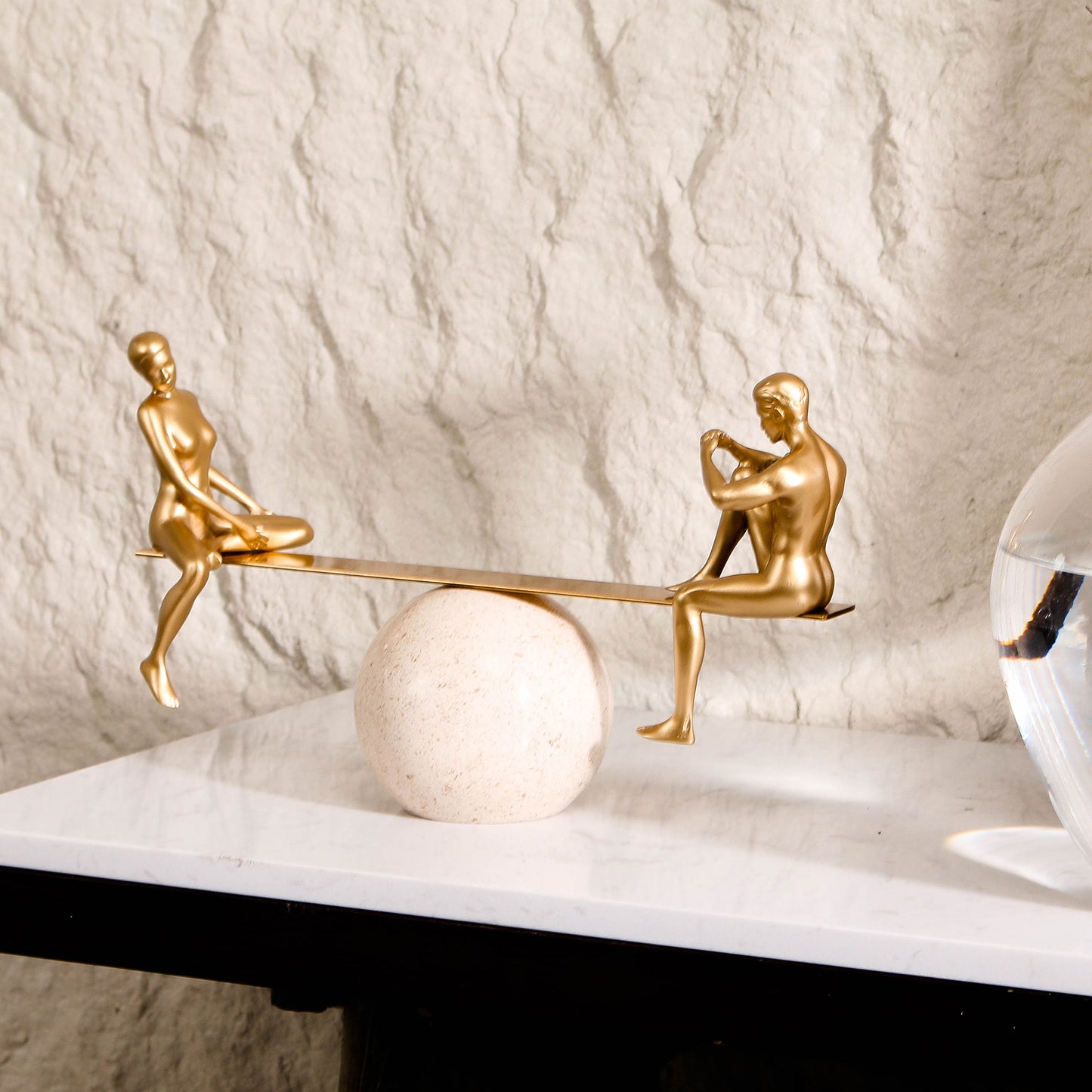 Tango - Metal & Marble Couple Figurine