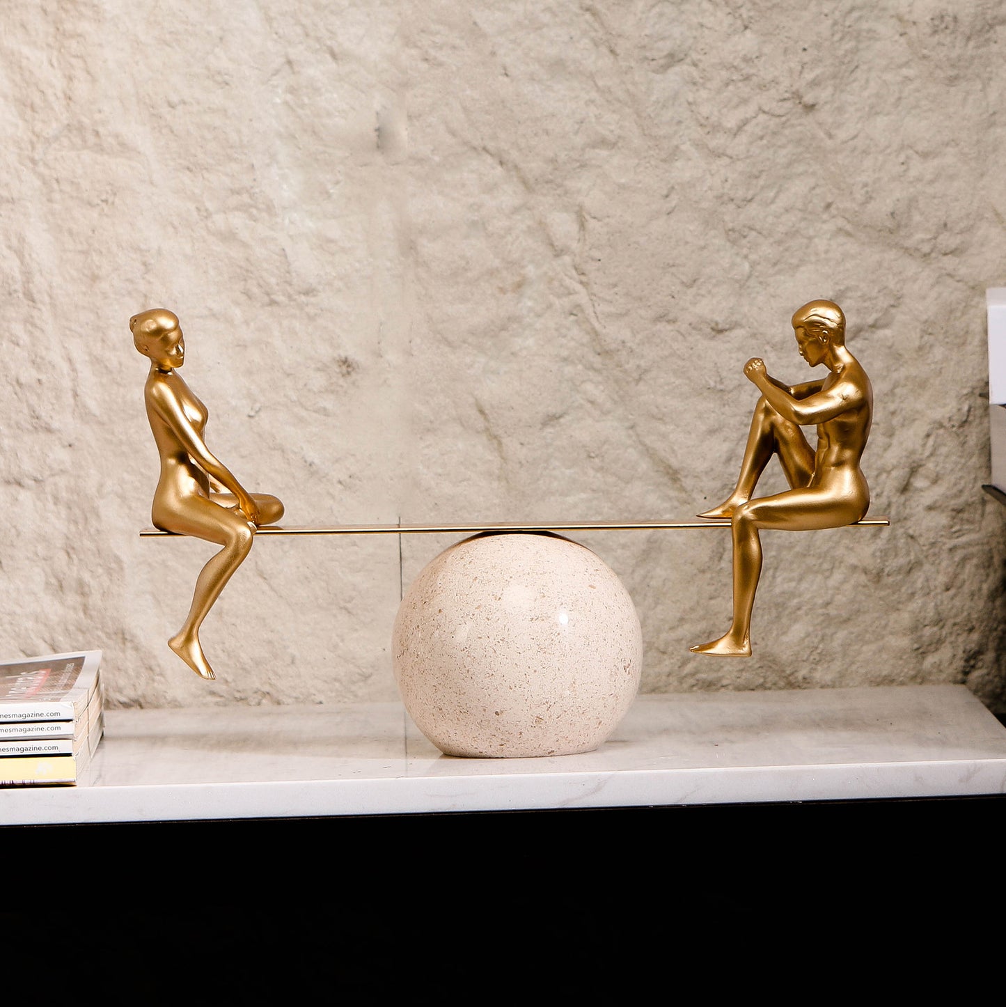 Tango - Metal & Marble Couple Figurine